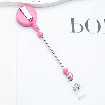 Beadable Retractable ID Keychain