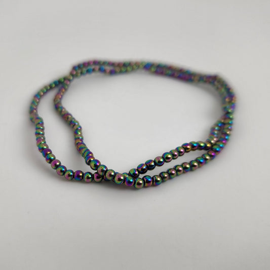 Rainbow Vacuum Hematite Round 2mm