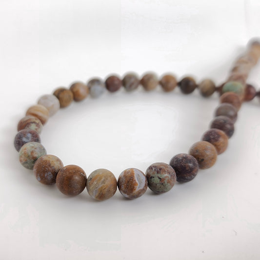 Matte African Green Opal Round 8mm