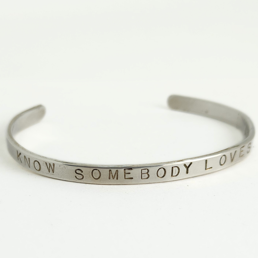 Stamped Sterling Silver Bracelet