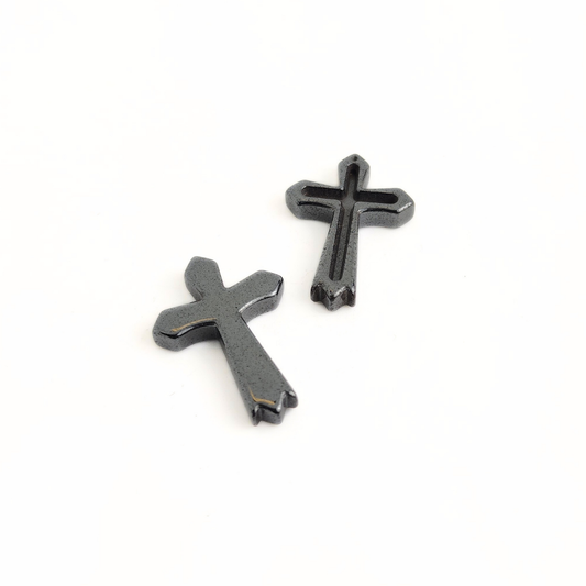 Hematite Cross 12x25mm