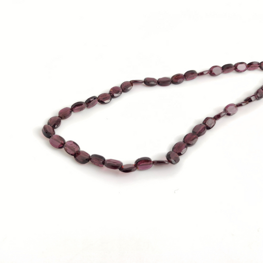 B Garnet Faceted Oval 5x7mm