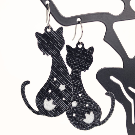 Witchy Whiskers Leather Earrings