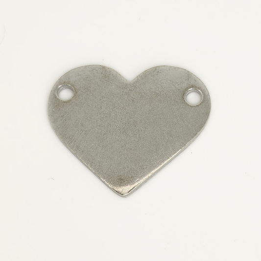 Heart w/Holes Soft Strike Pewter 1x7/8"