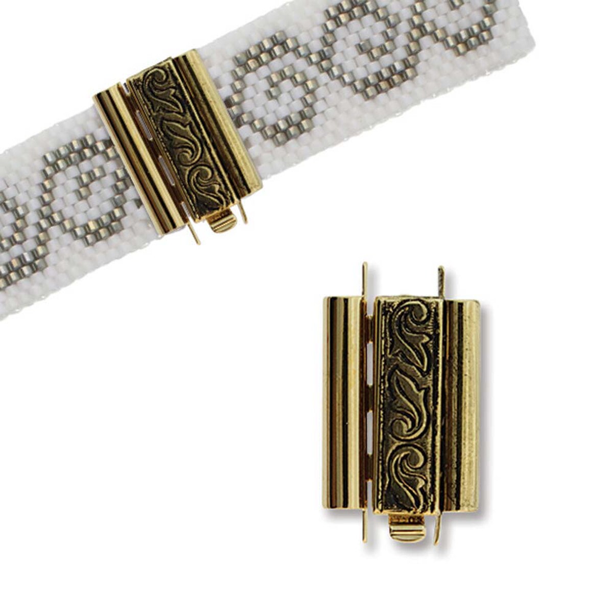 Swirl Beadslide 10x18mm