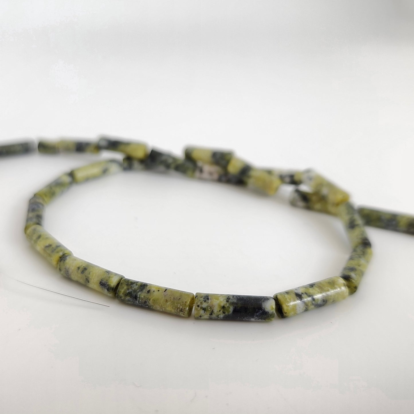 Yellow Turquoise Tube 4x13mm