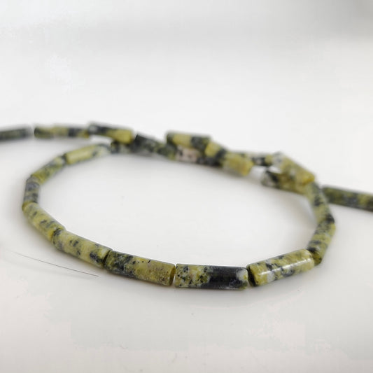 Yellow Turquoise Tube 4x13mm