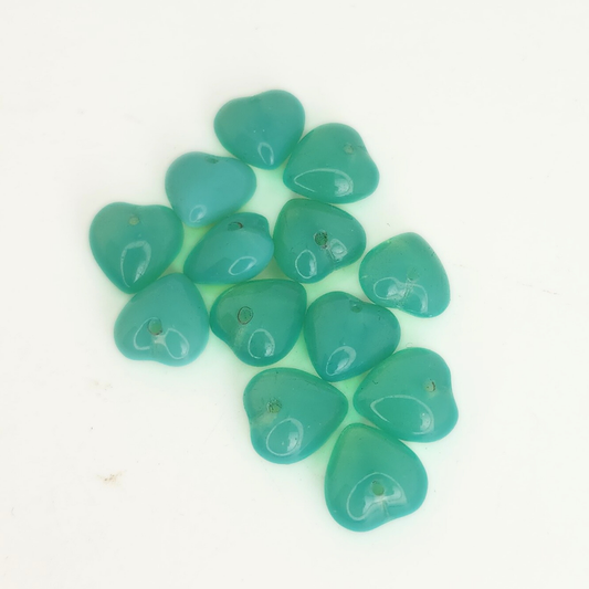 Teal Heart 6x10mm
