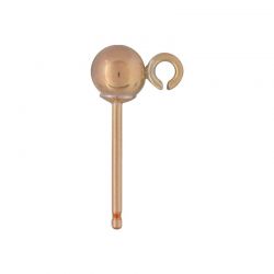 Gold Filled Ball Post w/Ring 4mm