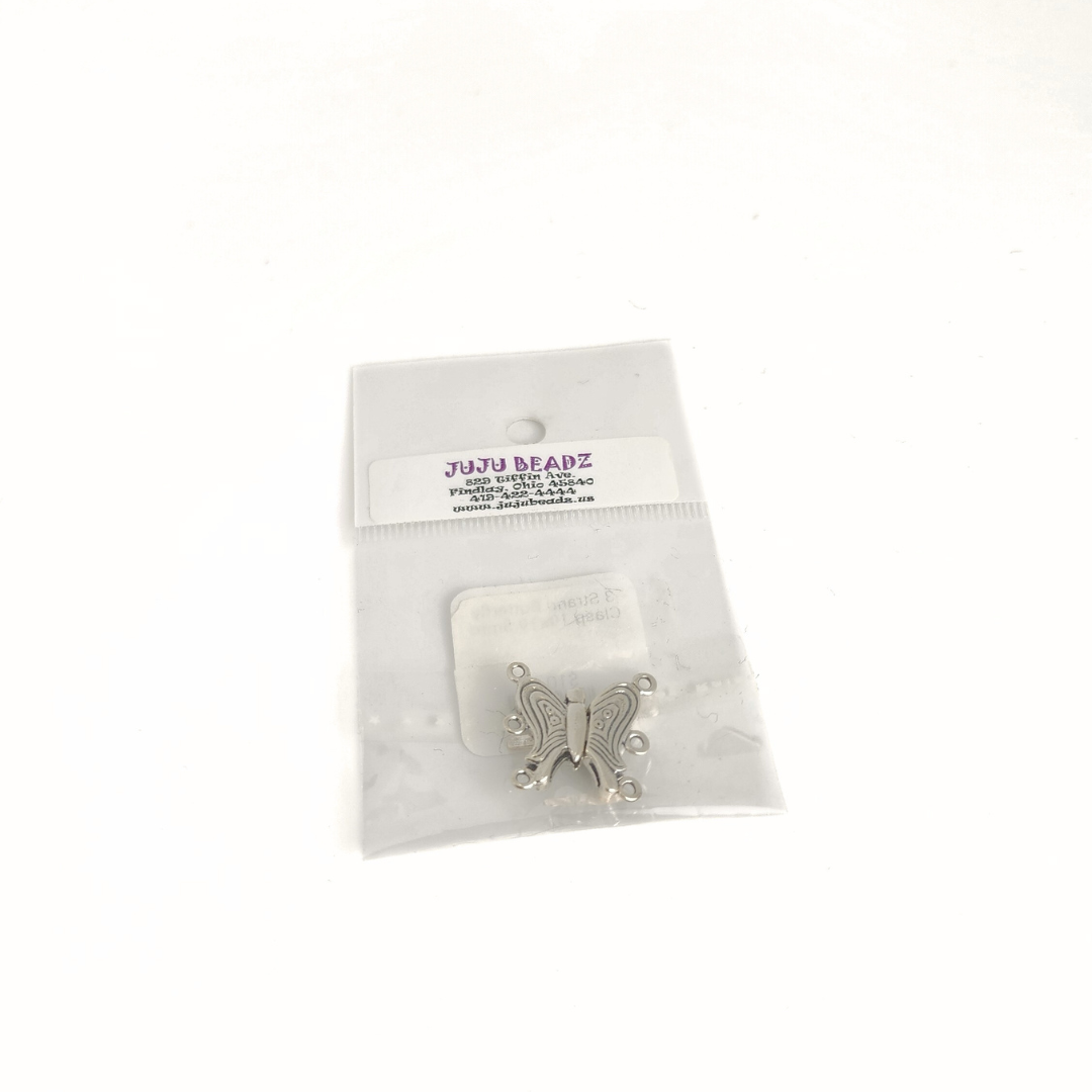 3 Strand Butterfly Clasp 19x19.5mm