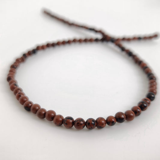 Mahogany Obsidian Round 4mm