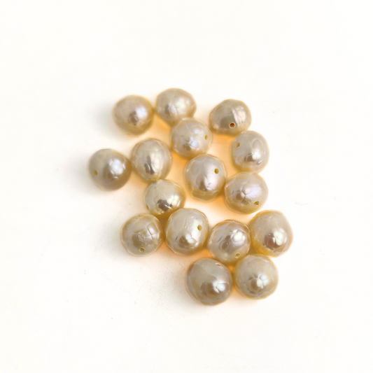 Pearl Faceted Round 8mm