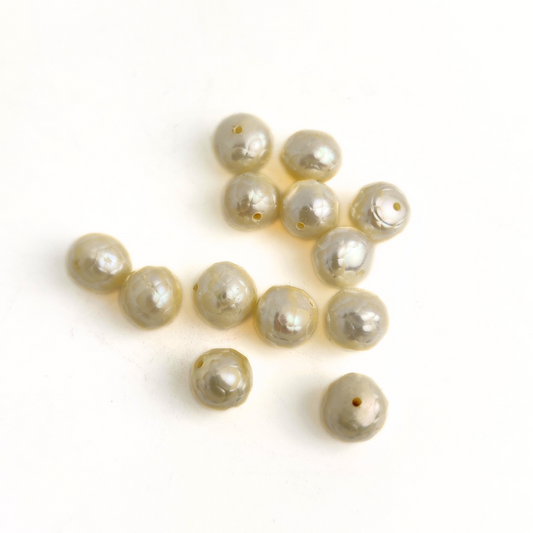 Pearl Faceted Round 8mm