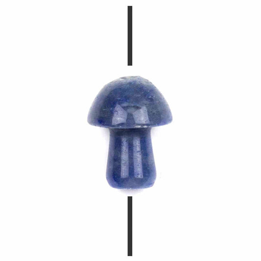 Blue Aventurine Large-Hole Mushroom 15x19mm
