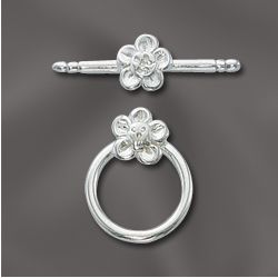 Plain w/Flower Toggle 15mm