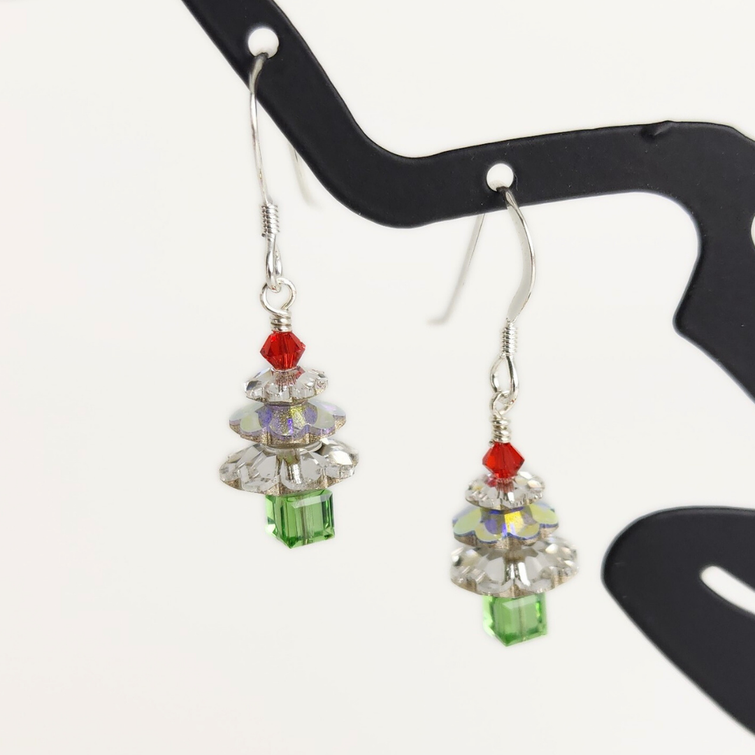 Crystal AB Foil Tree Earrings