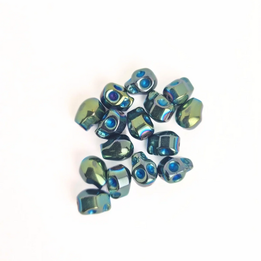 Green Hematite Skull 10mm
