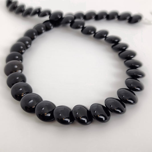 Black Onyx Lentil 12mm
