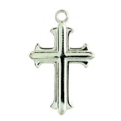 Fleur de lis Cross 25.5x16mm