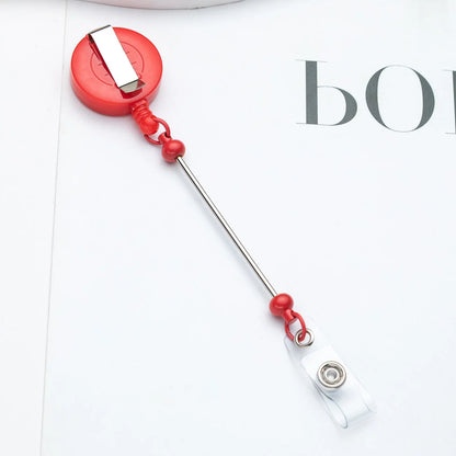 Beadable Retractable ID Keychain