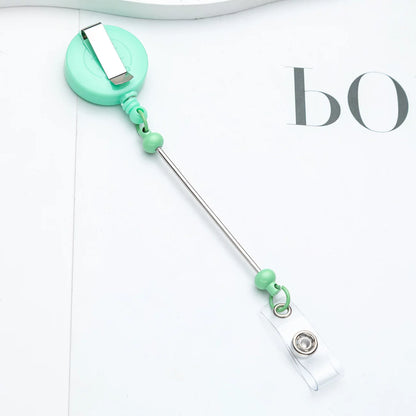 Beadable Retractable ID Keychain