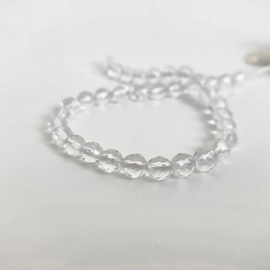Crystal Quartz Round Faceted 6mm