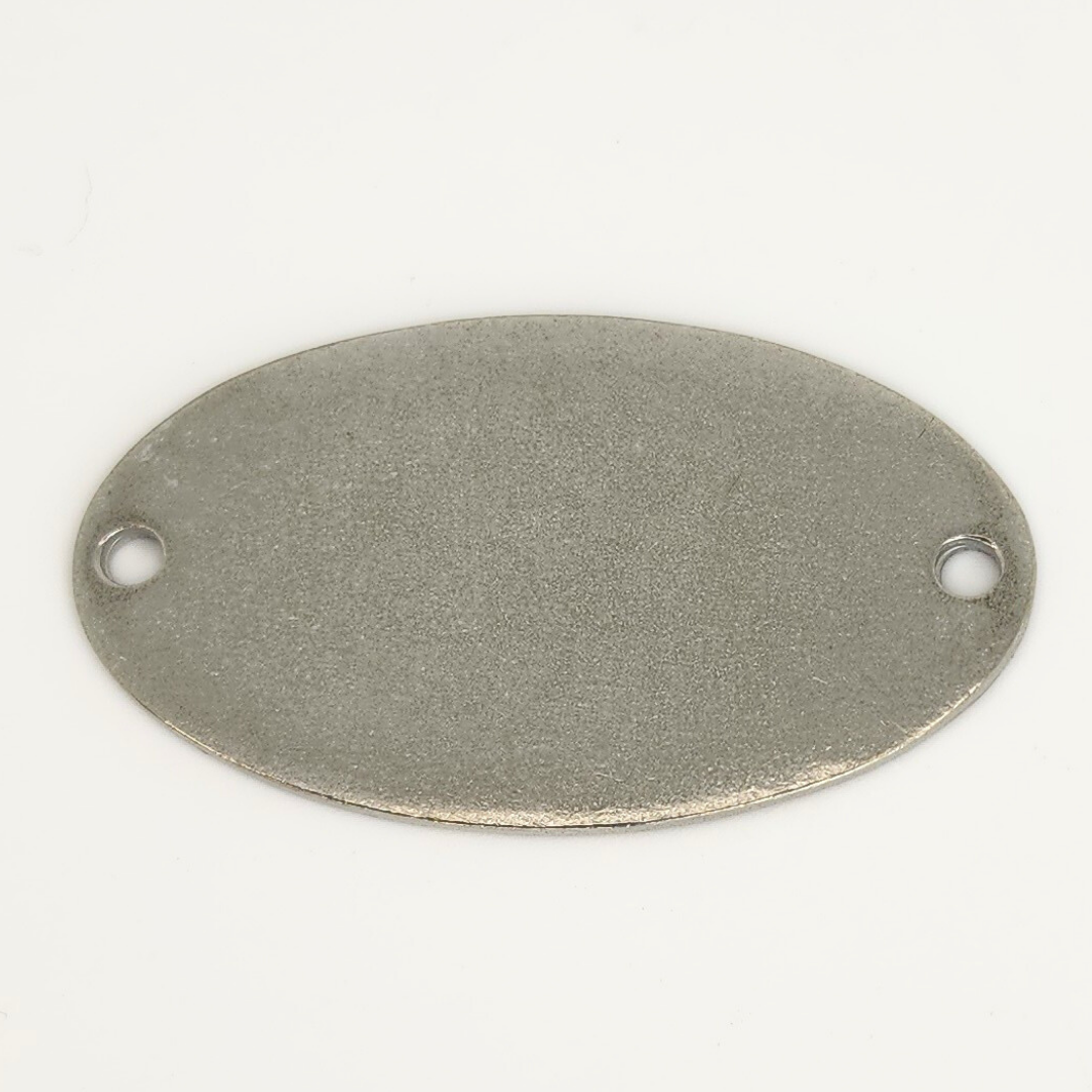 Oval Soft Strike Pewter 1 1/2"