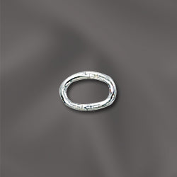 .032 Sterling Silver Oval Closed Jump Ring 20g 4x6mm