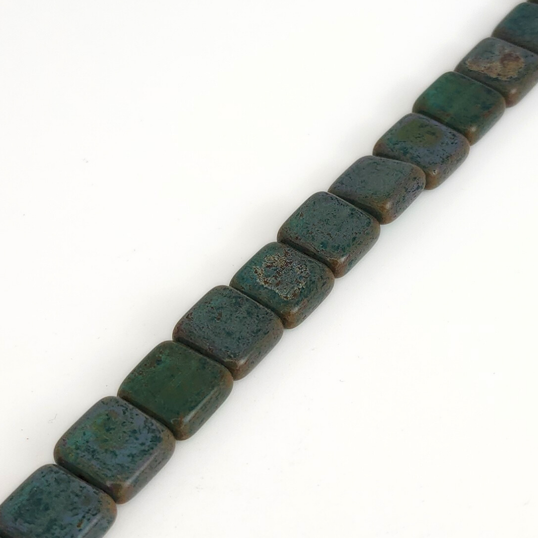 Green Picasso Flat Square 11x4mm