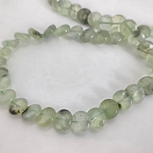 Rutilated Quartz Green Lentil 12mm