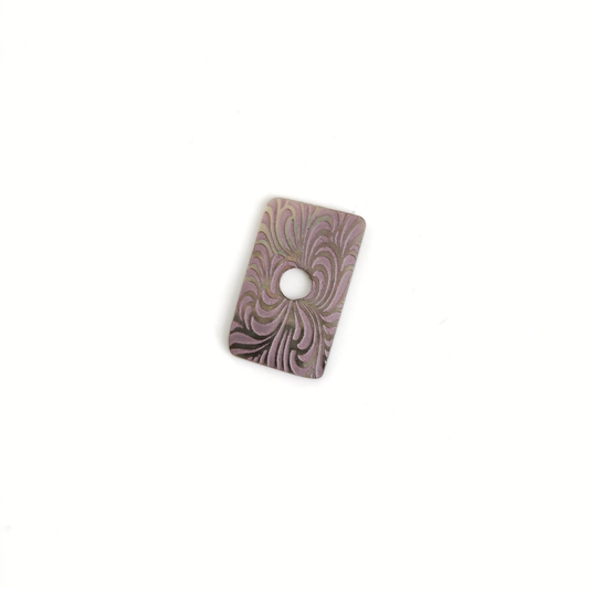 Blacklip Shell Rectangle w/Pink Swirl