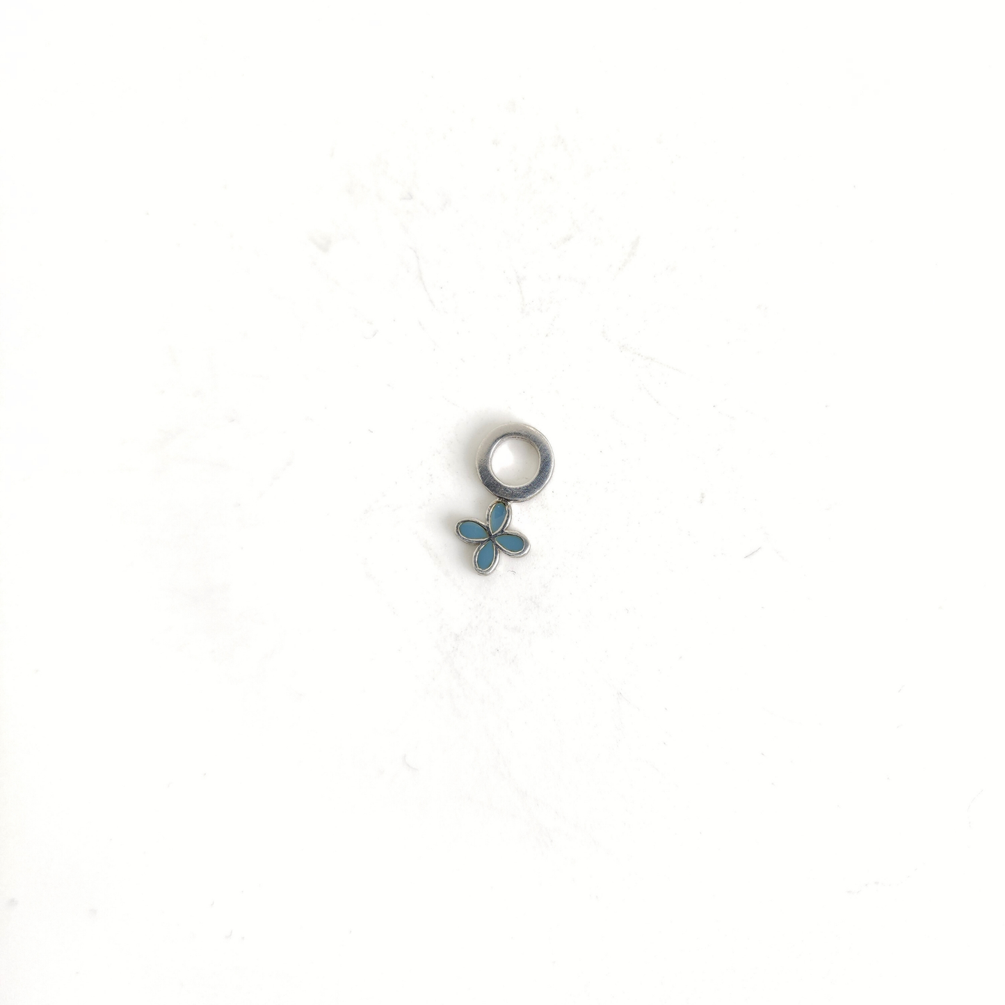 Blue Enamel Flower Charm