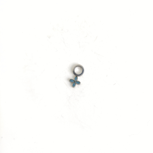 Blue Enamel Flower Charm