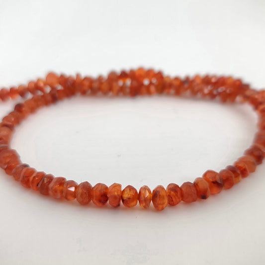 Carnelian Faceted Rondelle