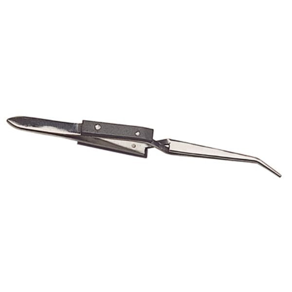 Curved Cross Lock Tweezer