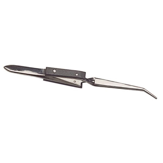 Curved Cross Lock Tweezer