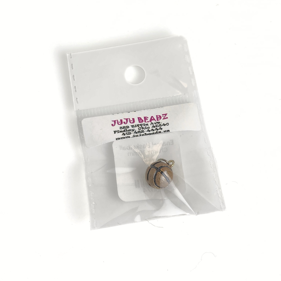 Enamel Basketball Charm 10mm