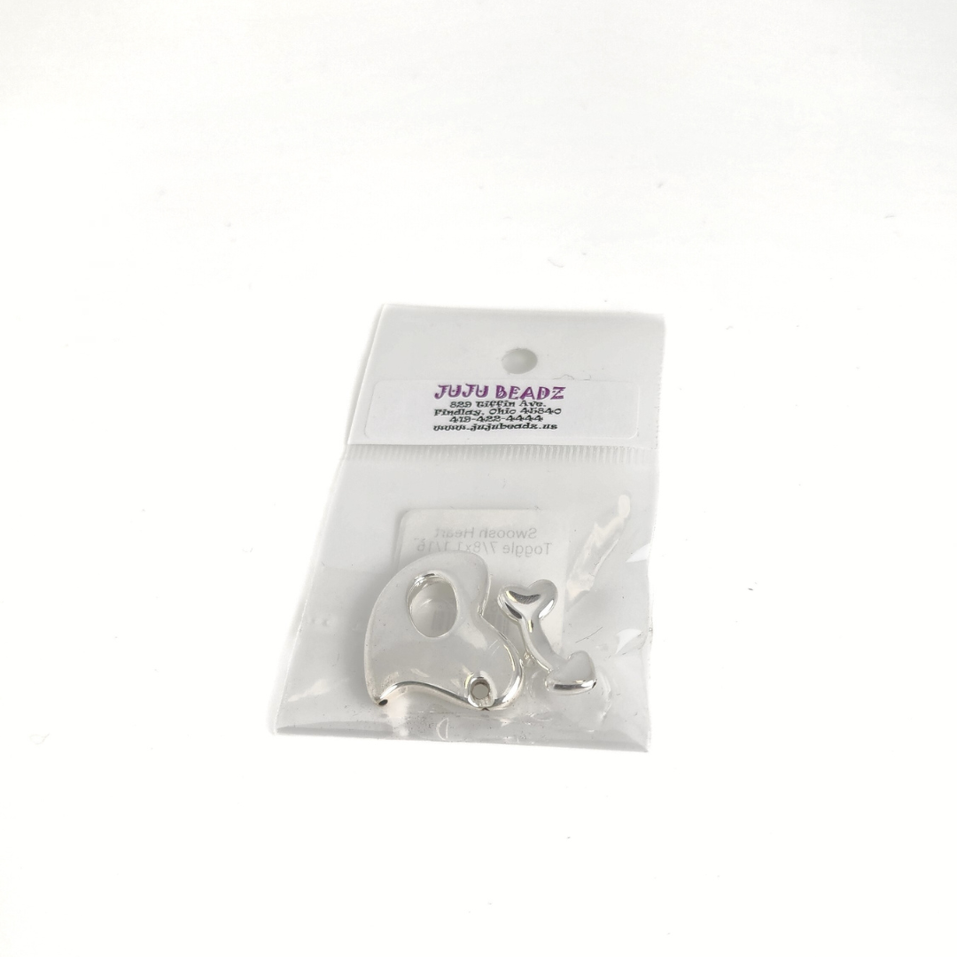 Swoosh Heart Toggle 7/8x1 1/16