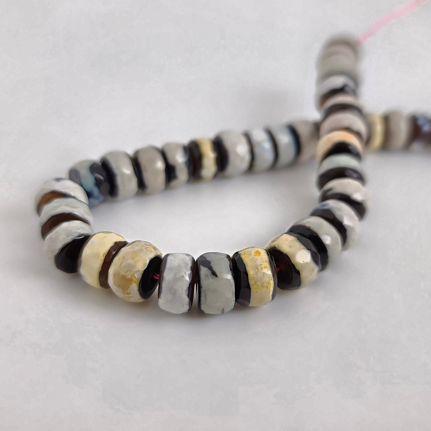 Dzi Mutli Faceted Rondelle 6mm