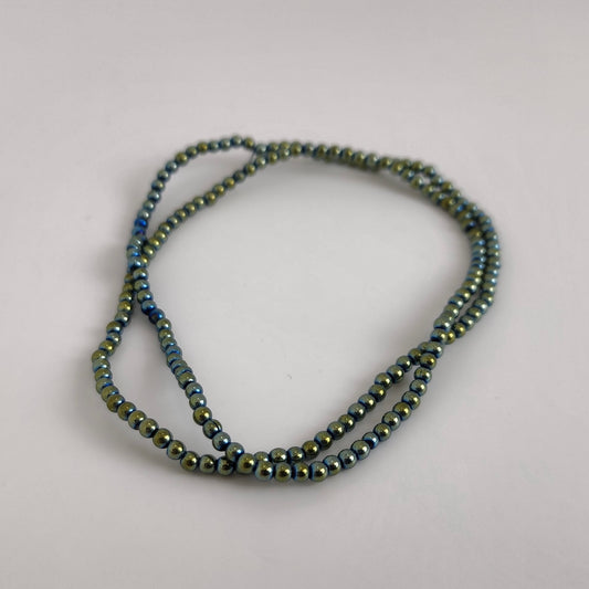 Green Vacuum Hematite  Round 2mm