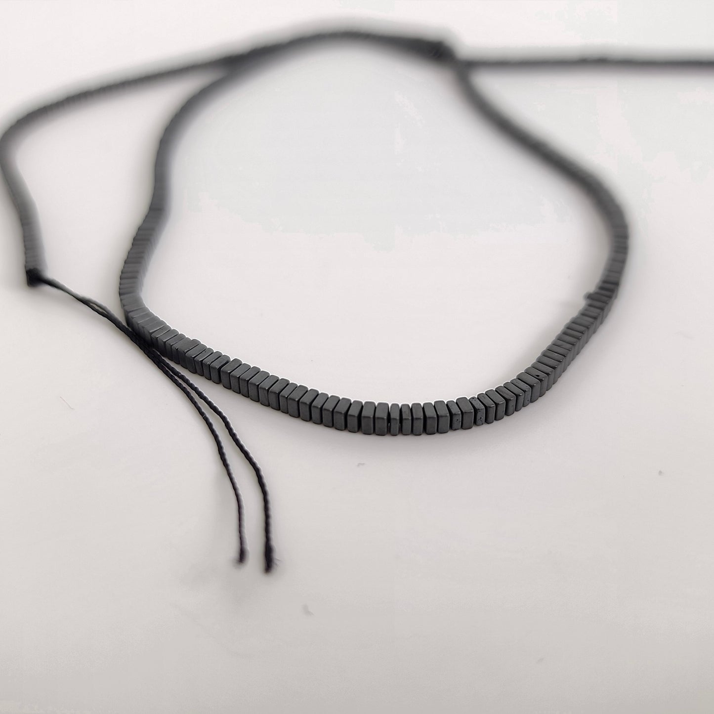 Tiny Matte Hematite Square 1x2mm