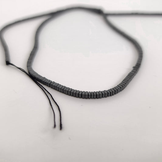Tiny Matte Hematite Square 1x2mm