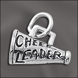 Megaphone w/Cheerleader Charm