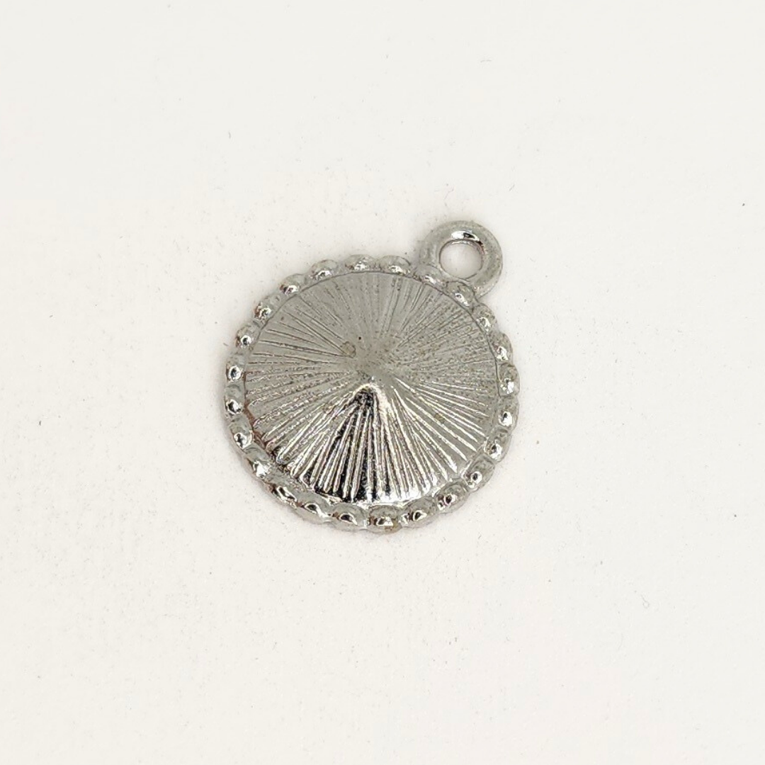 Beaded Round Charm 12mm