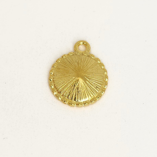 Beaded Round Charm 12mm