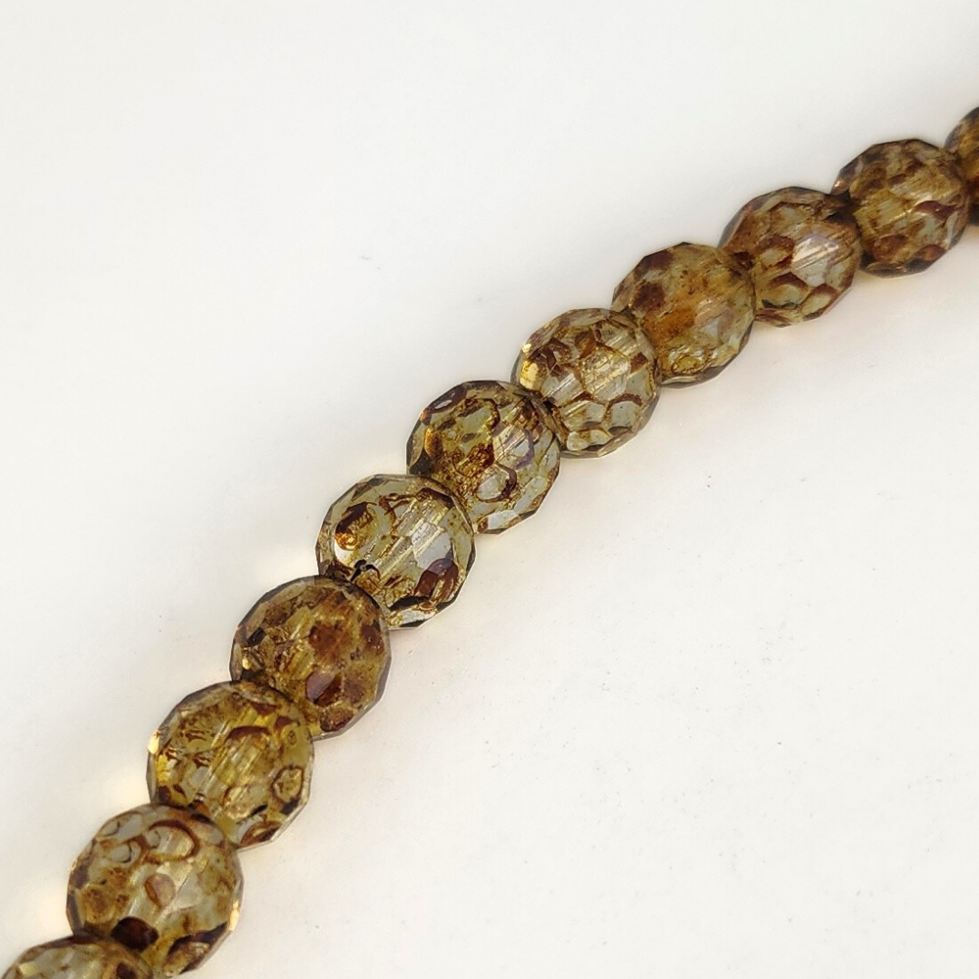 Amber Picasso Faceted Round