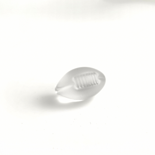 Crystal Matte Football- 1/2 Drilled