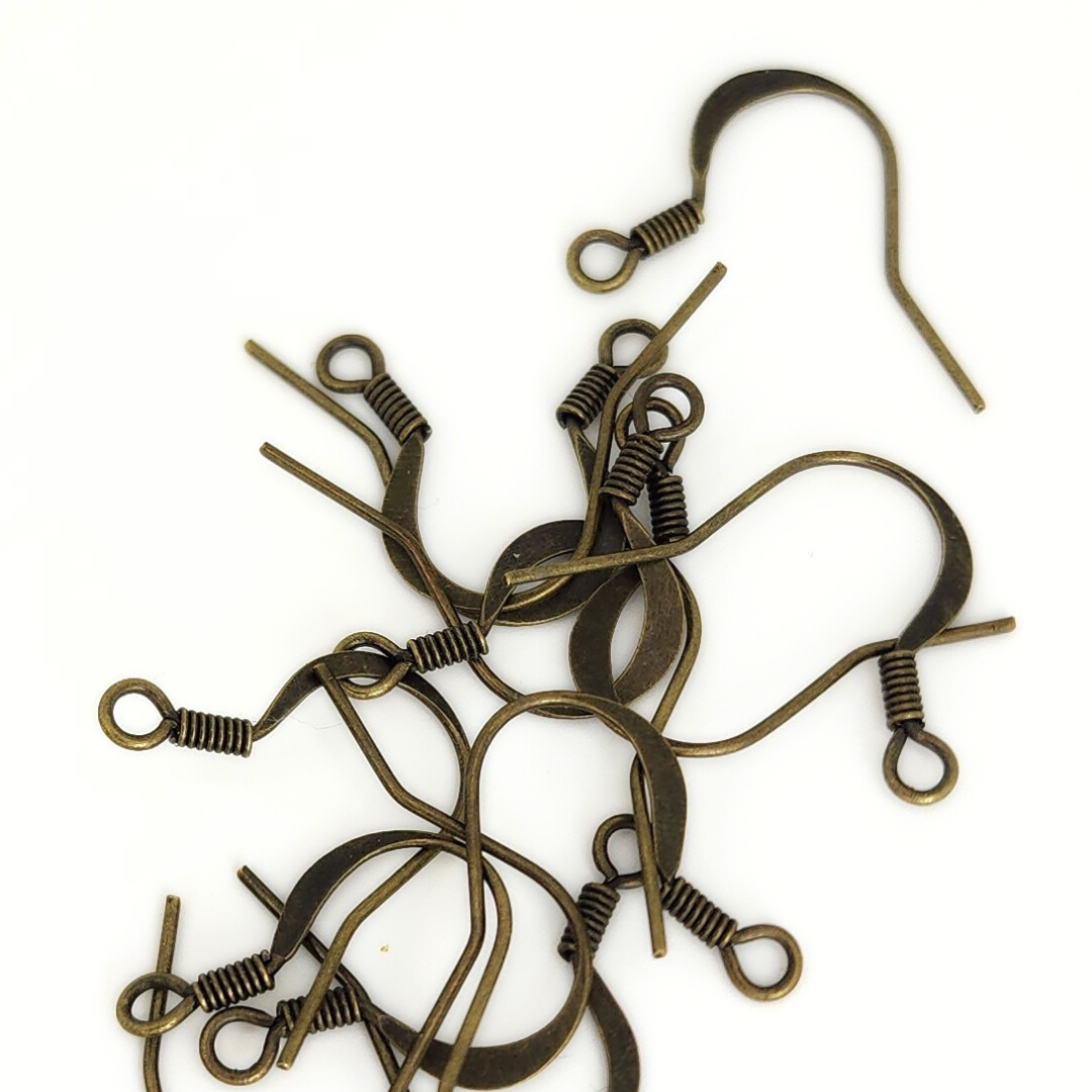 Ear Wire Hammered 15x17mm Bulk