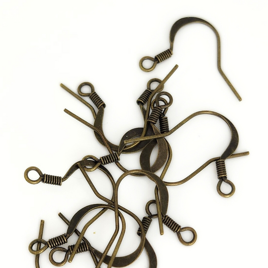 Ear Wire Hammered 15x17mm Bulk