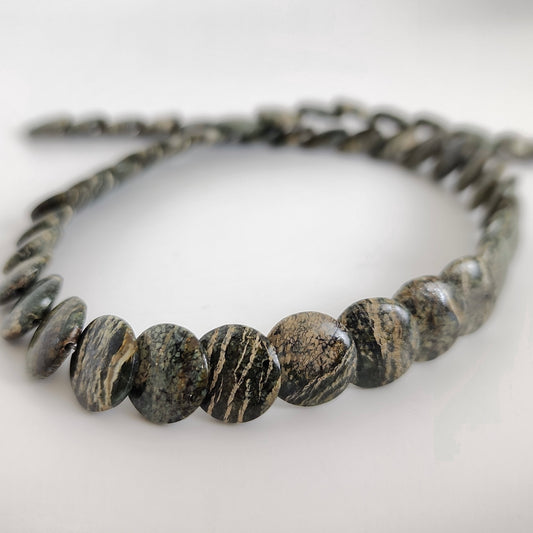 Zebra Jasper Lentil 12mm